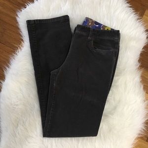 Boden Gray Long Straight Leg Velvet Pants